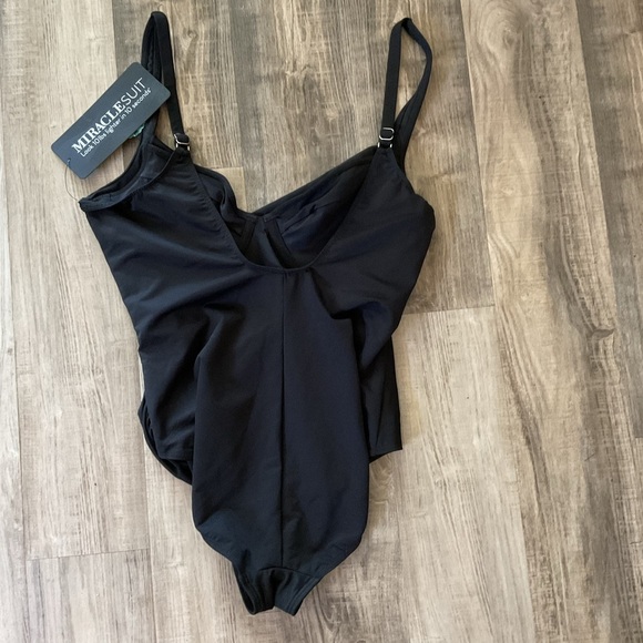Miracle Must Haves Sanibel One Piece Swimsuit Black Size 16 - Picture 5 of 5
